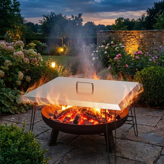 Fire Pit Heat Deflector – Stainless Steel – 61cm Square