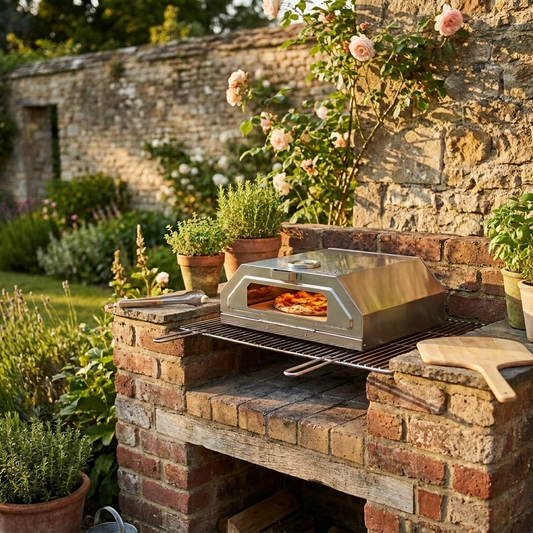 Portable Pizza Oven – Stainless Steel Grill Top – 14.6 inch Compact