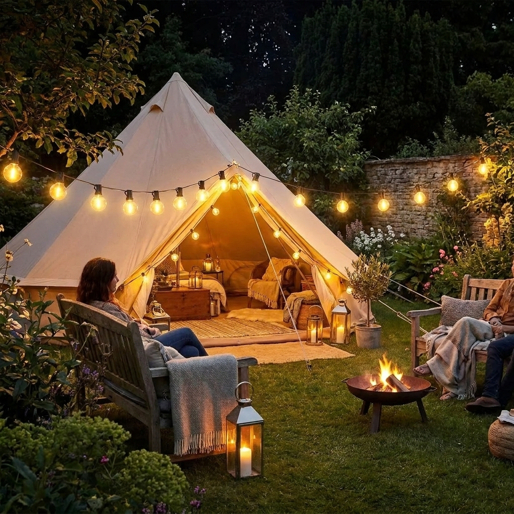 Rechargeable LED Camp String Lights 2-Pack lifestyle photo