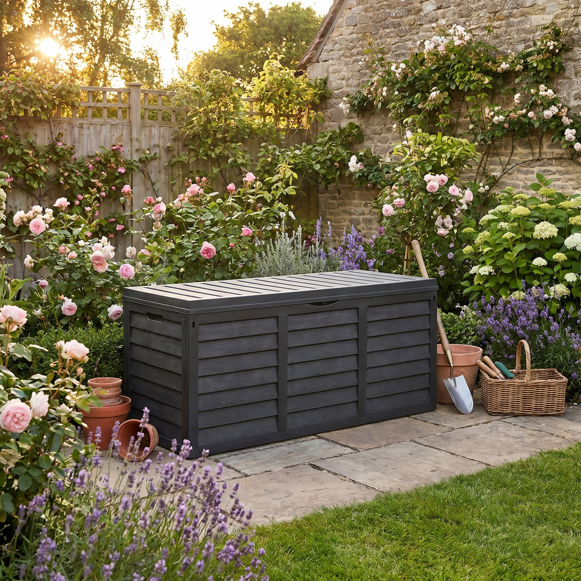 Garden Storage Box 320L lifestyle photo