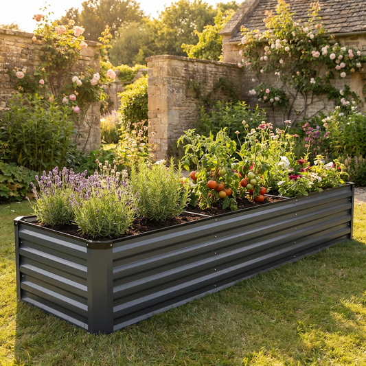 Raised Garden Bed – Galvanised Steel – 94.5 in x 23.6 in