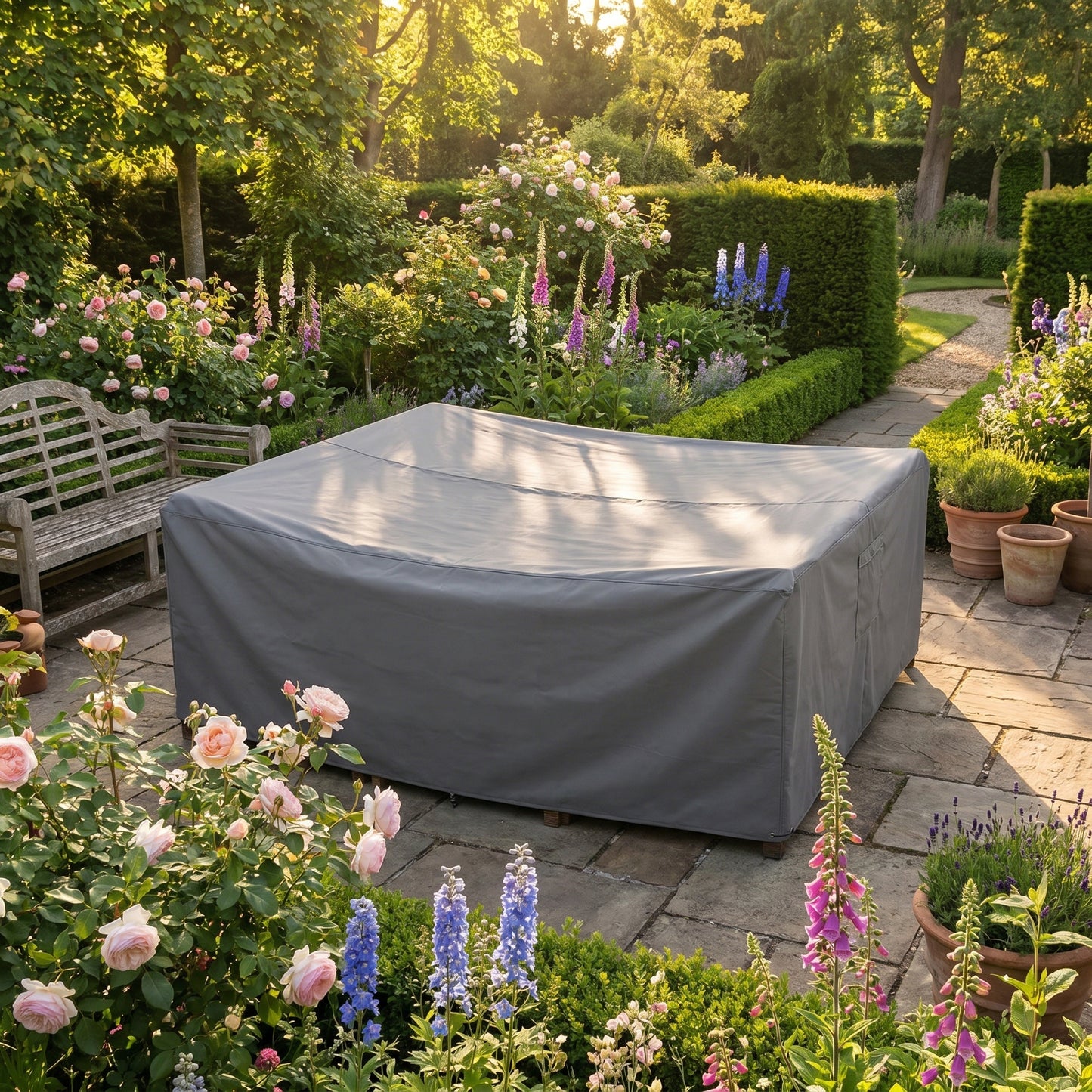 Garden Corner Sofa Cover – Weatherproof 600D Oxford – 89x83in