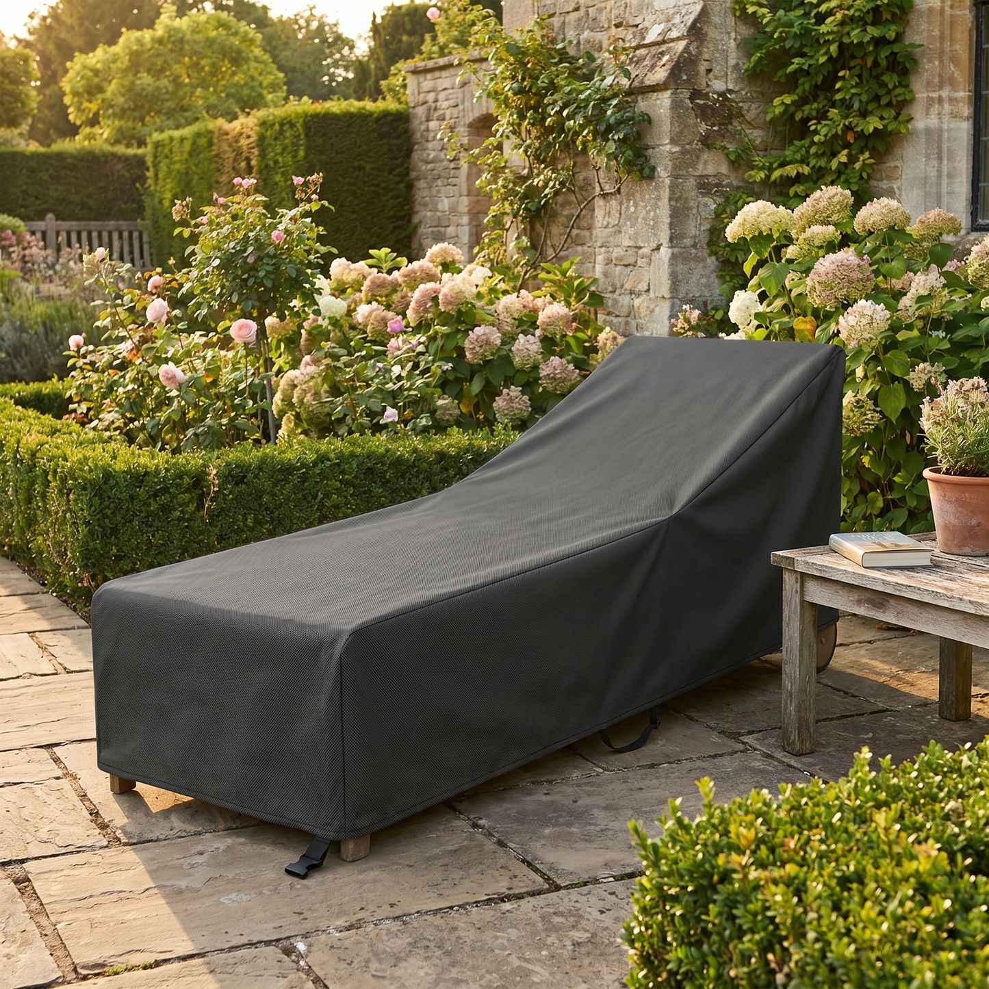 Sun Lounger Cover – Weatherproof Polyester – 210cm x 75cm x 80cm