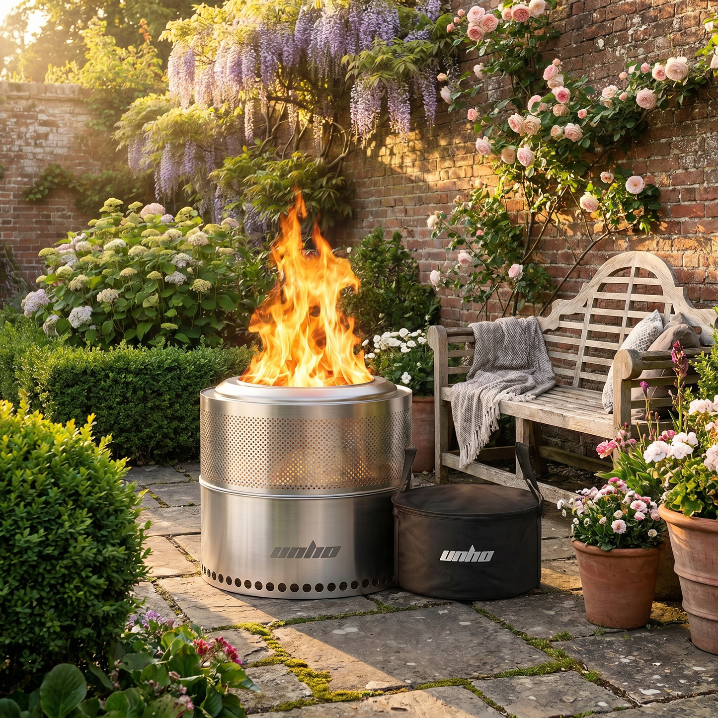 Smokeless Fire Pit – 304 Stainless Steel – 19 Inch